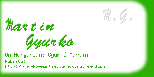 martin gyurko business card