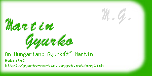 martin gyurko business card